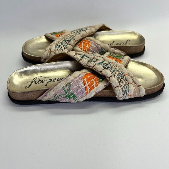 Free People Women's Wildflowers Crossband Sandal Size 38.5 Multicolor - Picture 7 of 14